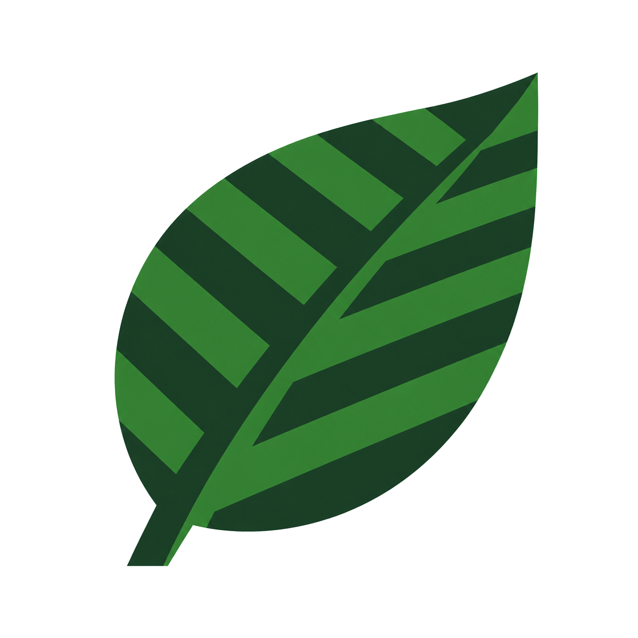 Mown leaf direction mark